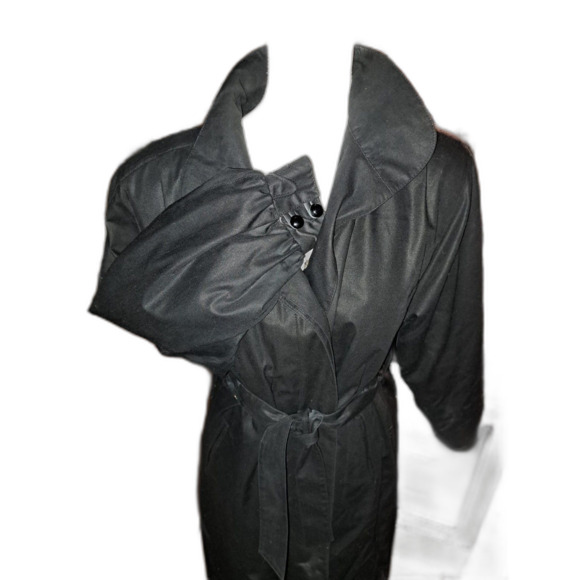 SALE!! Beautiful 6 Petite London Fog 3/4 sleeve Zip out lining Black-Rose Lining - Picture 7 of 10